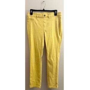5/$15 MUST BUNDLE Rafaella Yellow & White Patterned Jeans